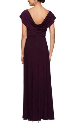 Alex Evenings - 82351491 Cowl Brooch Accented Matte Jersey Dress 7 Alex Evenings - 82351491 Cowl Brooch Accented Matte Jersey Dress