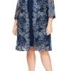 Alex Evenings - 84122202 Floral Embellished Matte Jersey Dress