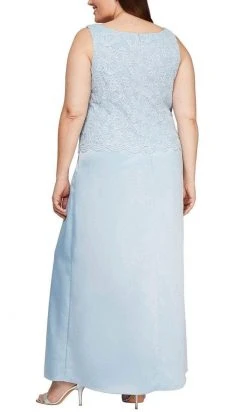 Alex Evenings - 84122326 Scallop Trimmed Bodice Laced Dress