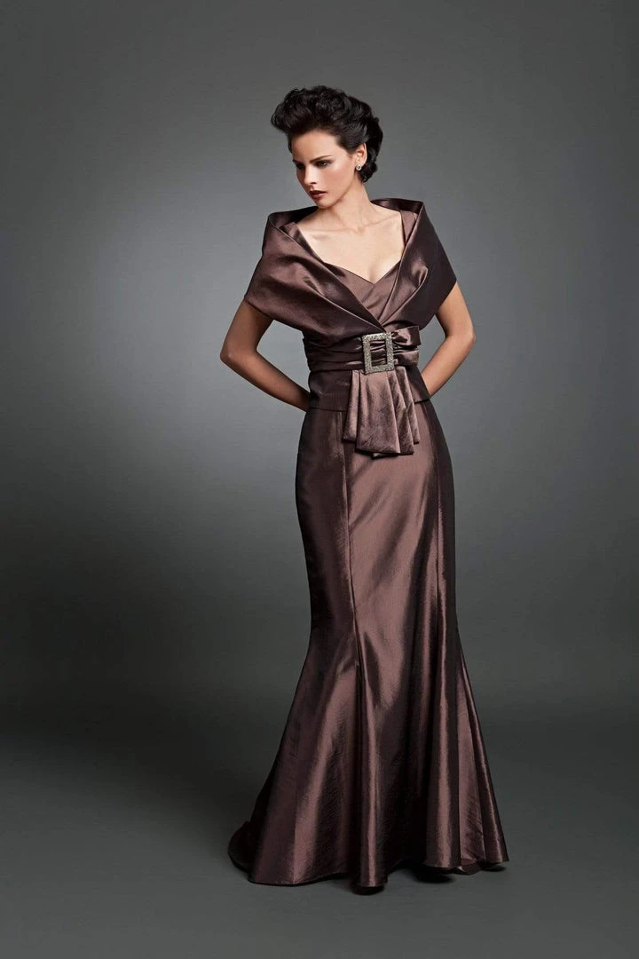 Alexander By Daymor - 1033 Faux Wrap Taffeta Trumpet Gown 9 Alexander By Daymor - 1033 Faux Wrap Taffeta Trumpet Gown
