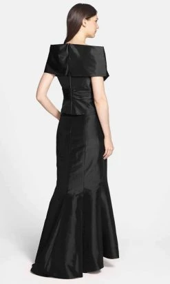 Alexander By Daymor - 1033 Faux Wrap Taffeta Trumpet Gown