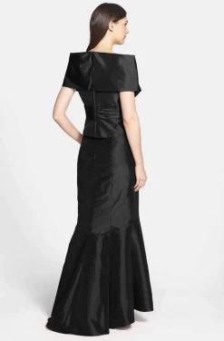 Alexander By Daymor - 1033 Taffeta Trumpet Gown With Faux Wrap Jacket