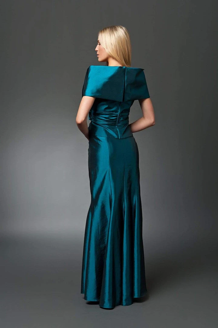 Alexander By Daymor - 1033 Taffeta Trumpet Gown With Faux Wrap Jacket 9 Alexander By Daymor - 1033 Taffeta Trumpet Gown With Faux Wrap Jacket