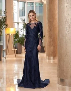 Alexander By Daymor - 1051 Detachable Under Piece Long Dress