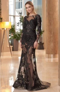 Alexander By Daymor - 1051 Detachable Under Piece Long Dress