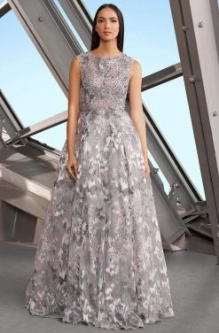 Alexander By Daymor - 1153 Embroidered Bateau A-line Gown