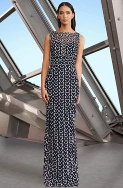 Alexander By Daymor - 1197 Sleeveless Bateau Sheath Dress