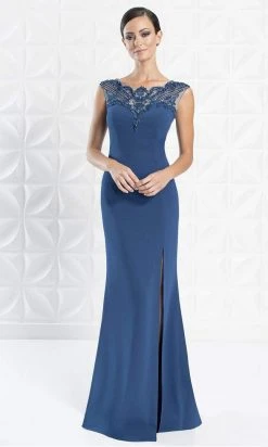Alexander By Daymor - 1255 Embellished Bateau Trumpet Dress 11 Alexander By Daymor - 1255 Embellished Bateau Trumpet Dress