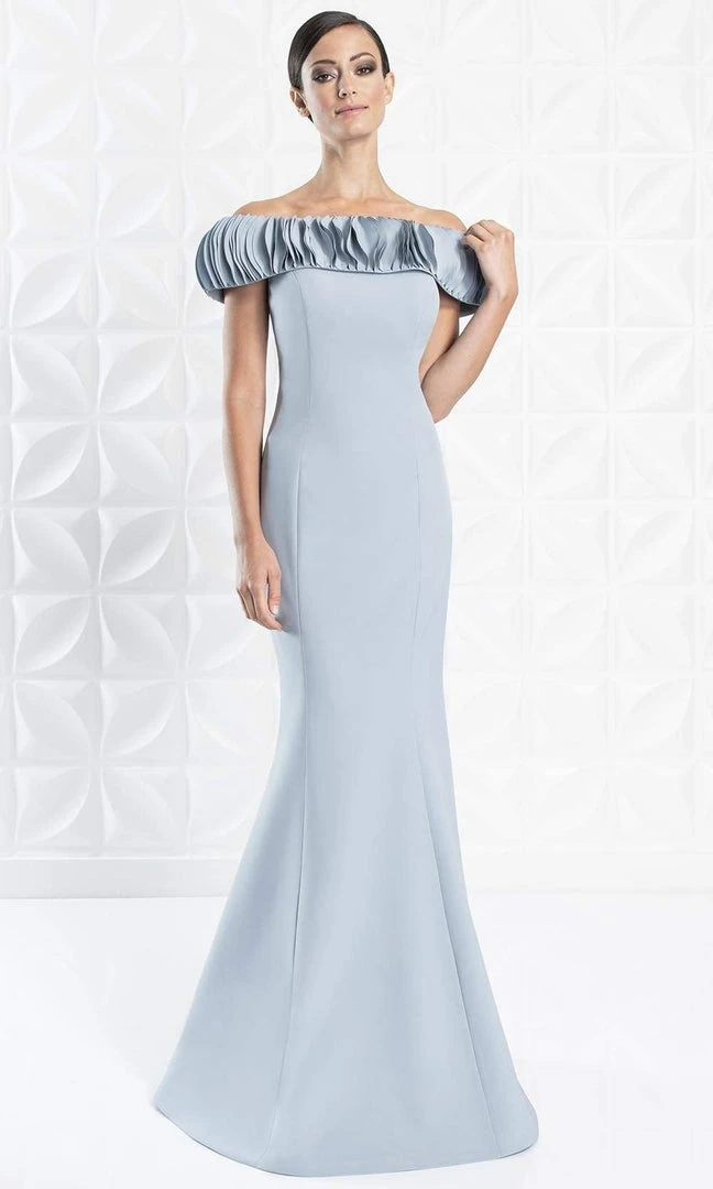 Alexander By Daymor - 1280 Ruffled Off-Shoulder Trumpet Dress 6 Alexander By Daymor - 1280 Ruffled Off-Shoulder Trumpet Dress