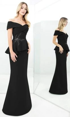 Alexander By Daymor - 1350 Off-Shoulder Beaded Sheath Gown 11 Alexander By Daymor - 1350 Off-Shoulder Beaded Sheath Gown