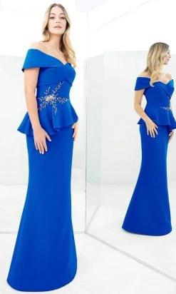 Alexander By Daymor - 1350 Off-Shoulder Beaded Sheath Gown 14 Alexander By Daymor - 1350 Off-Shoulder Beaded Sheath Gown