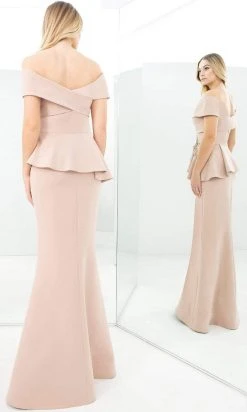 Alexander By Daymor - 1350 Off-Shoulder Beaded Sheath Gown