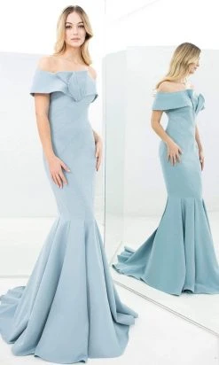 Alexander By Daymor - 1359 Off Shoulder Jersey Trumpet Gown