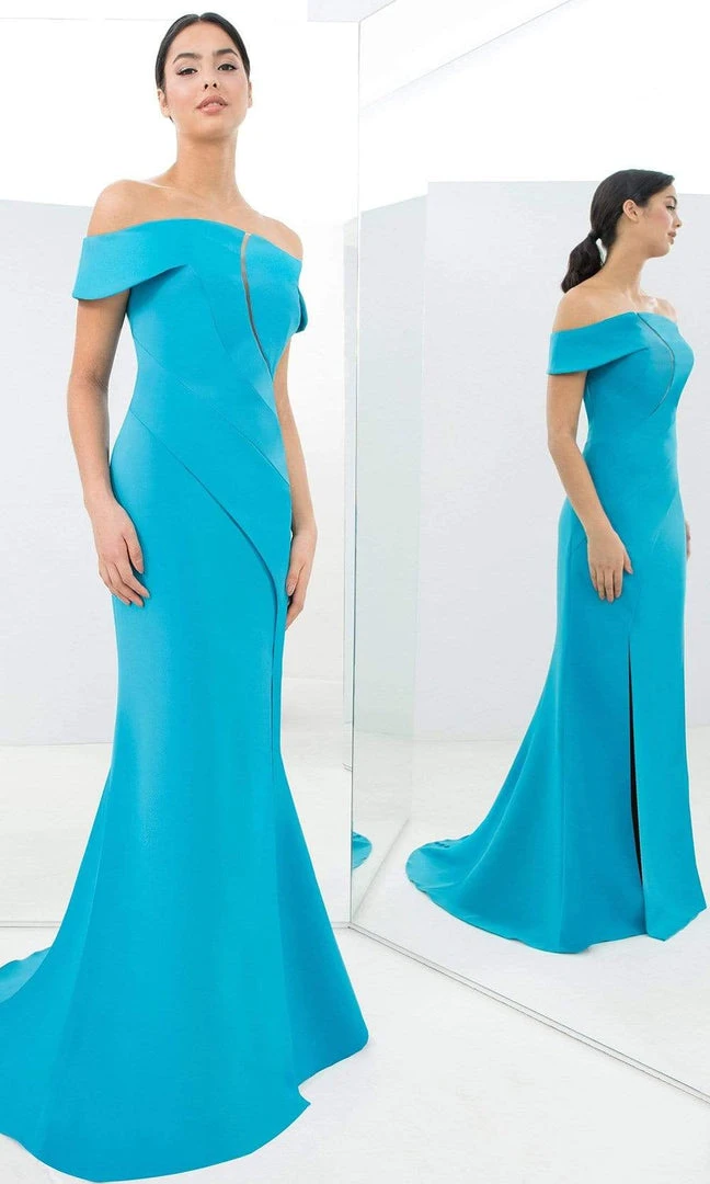 Alexander By Daymor - 1373 Off-Shoulder Front Cutout Mermaid Gown 6 Alexander By Daymor - 1373 Off-Shoulder Front Cutout Mermaid Gown