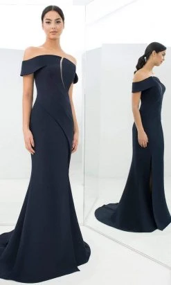 Alexander By Daymor - 1373 Off-Shoulder Front Cutout Mermaid Gown 17 Alexander By Daymor - 1373 Off-Shoulder Front Cutout Mermaid Gown