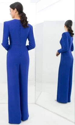 Alexander By Daymor - 1393 Long Sleeve V Neck Jumpsuit