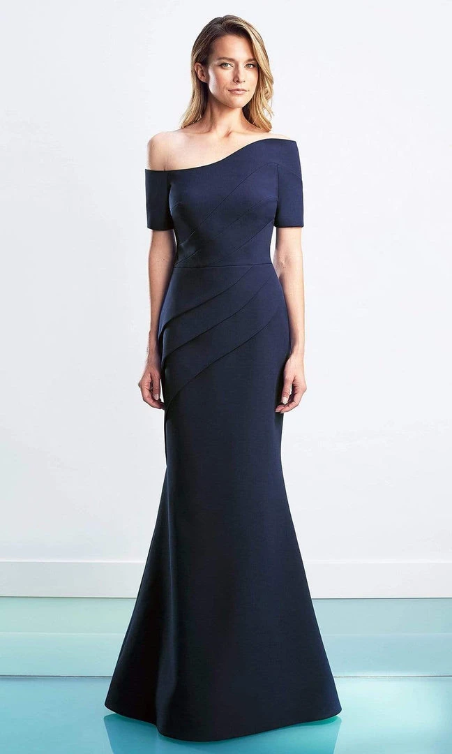 Alexander By Daymor - 1451 Short Sleeves Asymmetric Sheath Dress 6 Alexander By Daymor - 1451 Short Sleeves Asymmetric Sheath Dress