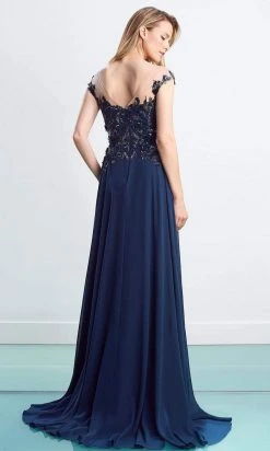 Alexander By Daymor - 1452 Floral Embroidered Chiffon Gown