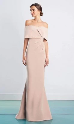 Alexander By Daymor - 1471 Off Shoulder Buttons Back Sheath Dress 15 Alexander By Daymor - 1471 Off Shoulder Buttons Back Sheath Dress