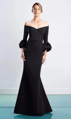 Alexander By Daymor - 1478 Quarter Sleeves Pleated Trumpet Dress 17 Alexander By Daymor - 1478 Quarter Sleeves Pleated Trumpet Dress