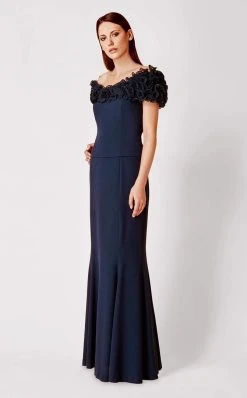 Alexander By Daymor - 2003 Rosette Ruffles Off Shoulder Evening Dress