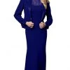 Alexander By Daymor - 2105 Beaded Illusion Neckline Sheath Gown With Jacket 1 Alexander By Daymor - 2105 Beaded Illusion Neckline Sheath Gown With Jacket