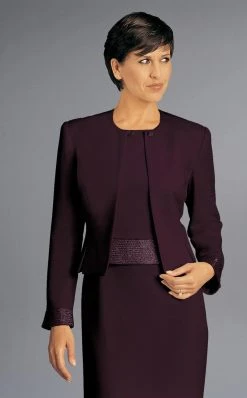 Alexander By Daymor - 2109 Long Formal Sheath Dress With Long Sleeve Blazer 12 Alexander By Daymor - 2109 Long Formal Sheath Dress With Long Sleeve Blazer