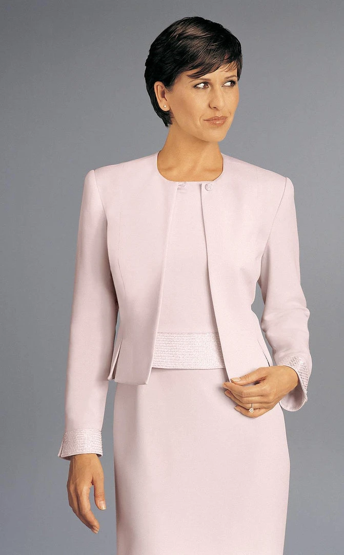 Alexander By Daymor - 2109 Long Formal Sheath Dress With Long Sleeve Blazer 8 Alexander By Daymor - 2109 Long Formal Sheath Dress With Long Sleeve Blazer