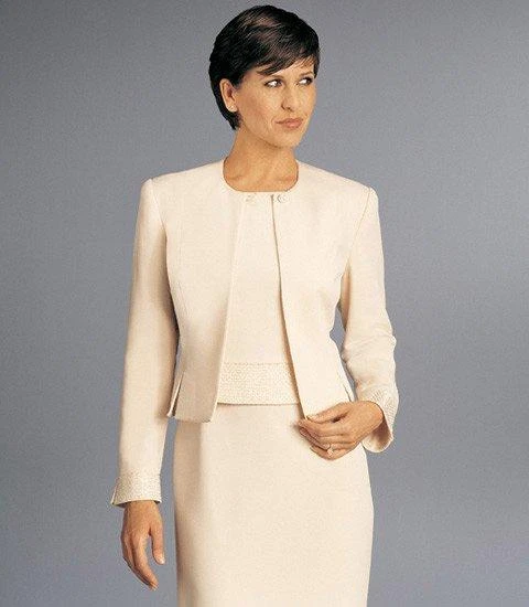 Alexander By Daymor - 2109 Long Formal Sheath Dress With Long Sleeve Blazer 10 Alexander By Daymor - 2109 Long Formal Sheath Dress With Long Sleeve Blazer