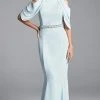 Alexander By Daymor - 350 Cold Shoulder Beaded Waist Sheath Gown