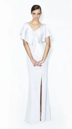 Alexander By Daymor - 559 Cape V-Neck Sheath Gown