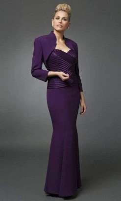 Alexander By Daymor - 7003 Strapless Sweetheart Mermaid Gown With Bolero