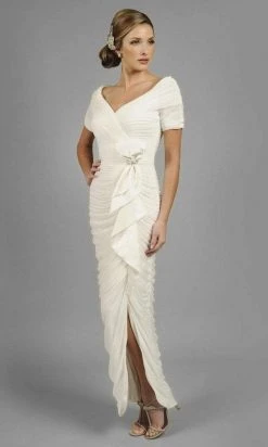 Alexander By Daymor - 8031 Shirred Off Shoulder Long Gown