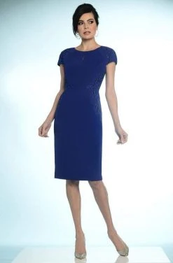 Alexander By Daymor - 818 Jewel Neck Short Dress