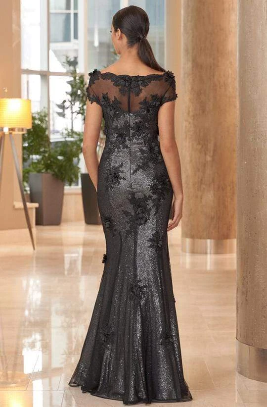 Alexander By Daymor - Embellished Bateau Trumpet Gown 1061 4 Alexander By Daymor - Embellished Bateau Trumpet Gown 1061