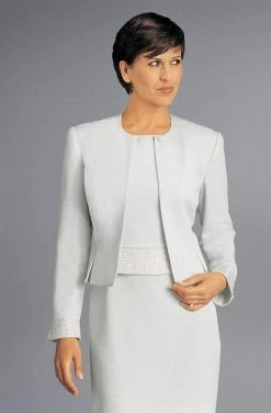 Alexander By Daymor - Jewel Dress With Ornate Cuffed Jacket 702109