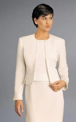 Alexander By Daymor - Jewel Dress With Ornate Cuffed Jacket 702109