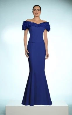 Alexander By Daymor - Ruffled Off Shoulder Mermaid Gown 702003 9 Alexander By Daymor - Ruffled Off Shoulder Mermaid Gown 702003