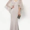 Alyce Paris - 27170 Beaded V-Neck Gown With Sheer Capelet
