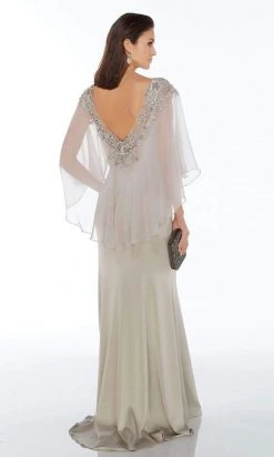 Alyce Paris - 27170 Beaded V-Neck Gown With Sheer Capelet 14 Alyce Paris - 27170 Beaded V-Neck Gown With Sheer Capelet