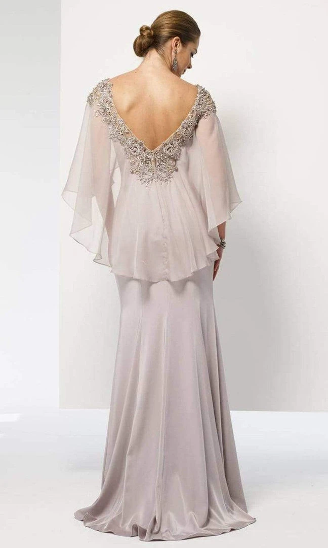 Alyce Paris - 27170 Beaded V-Neck Gown With Sheer Capelet 5 Alyce Paris - 27170 Beaded V-Neck Gown With Sheer Capelet