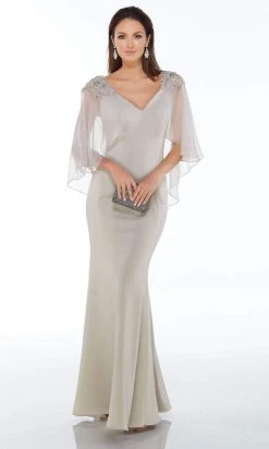 Alyce Paris - 27170 Beaded V-Neck Gown With Sheer Capelet 15 Alyce Paris - 27170 Beaded V-Neck Gown With Sheer Capelet