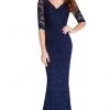 Alyce Paris - 27241 Scalloped Lace Fitted V-Neck Dress 2 Alyce Paris - 27241 Scalloped Lace Fitted V-Neck Dress