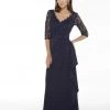Alyce Paris - 27242 Quarter Sleeve Beaded Lace Wrap Gown 1 Alyce Paris - 27242 Quarter Sleeve Beaded Lace Wrap Gown
