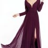 Alyce Paris - 27304 Long Sleeves Mesh Jersey Evening Dress 1 Alyce Paris - 27304 Long Sleeves Mesh Jersey Evening Dress