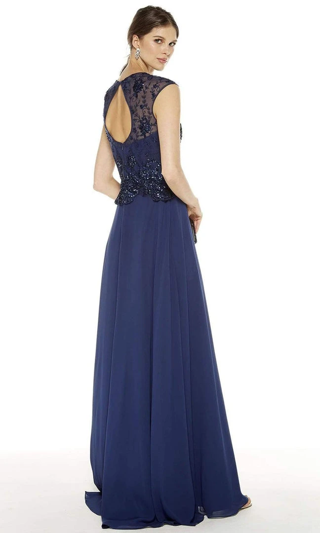 Alyce Paris - 27326 Sleeveless Sequin Jewel Neck A-Line Chiffon Dress 4 Alyce Paris - 27326 Sleeveless Sequin Jewel Neck A-Line Chiffon Dress