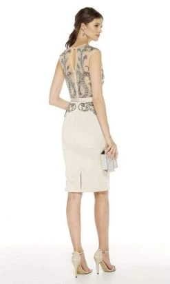 Alyce Paris - 27350 Beaded Jewel Neck Sheath Dress