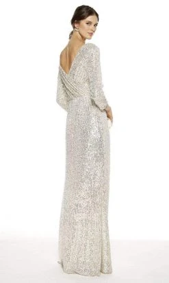 Alyce Paris - 27358 Three-Fourth Sequined All Over Column Dress