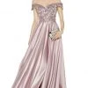 Alyce Paris - 27393 Embroidered Off-Shoulder Satin A-Line Gown