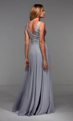 Alyce Paris 27473 - Embroidered Sleeveless V-neck Formal Dress